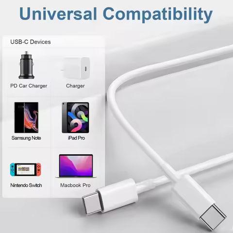 Type USB C to C Fast Charging Cable 1M/3FT 2M/6FT and 3M/10FT for Android Smart Phone IPhone 15 16 a