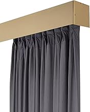 Ceiling Curtain Track Three-in-One Window Curtain Rail and Valance, Wall Mounted Double Curtain Trac