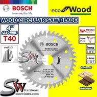 Bosch 4" x 40T 110MM x 1.6mm/1.0mm x 40T Tungsten Carbide Circular Saw Blade Eco For Wood #260883939