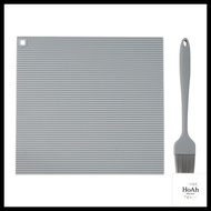 [sillicarden] Silicone Gimbap Mat and Oil Brush Set, Gray, 1pc / Korean Gimbap Mat / Oil Brush Set