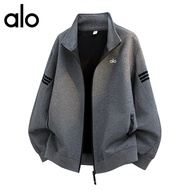 alo Men's Jacket, Casual Sports Zipper Jacket, Simple & Comfortable Cardigan Sweatshirt