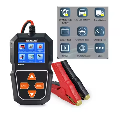 6V 12V Car Motorcycle Battery Tester Analyzer KONNWEI KW218 SOH SOC Battery Analyzer Auto Tester Too