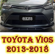 ❖Vios 2013-2018 Gen3 Black Car Front Bumper Lip Double Chin Splitter Diffuser Body Kit