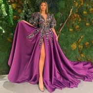 เซ็กซี่ลูกปัด V คอชุดราตรีผู้หญิงแฟชั่นกระโปรงใหม่มาถึงฤดูใบไม้ร่วงฤดูหนาว Cross-Border สถานีอิสระ E