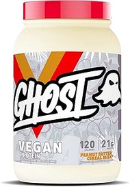 Ghost 100% Vegan Plant Based Protein Powder 2lb Tub (Peanut Butter Cereal Milk, 2lb)