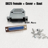 DB25 Female Connector + Plastic Cover + Bolts / DB25 Female Connector