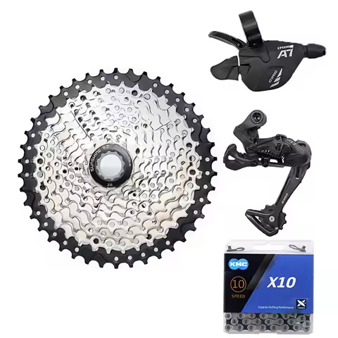 MTB Mountain Bike 1X10 Speed Groupset Shifter Rear Derailleur 10s 11-42/46/50T K7 Cassette X10 Chain