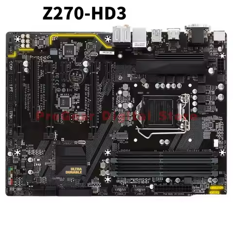 Used for GIGABYTE Z270-HD3 LGA 1151 ATX DDR4 Motherboard Supports 6th/7th Gen Intel i7/i5/i3/Pentium