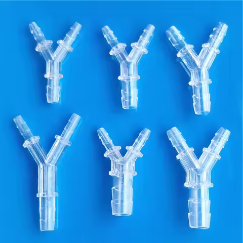 2pcs/lot Reducing Y Type Hose Tee Plastic Silicone Tube Water Pipe Connectors Joint Aquarium Parts S
