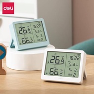 得力電子溫濕度計壁掛室內溫度計家用數顯高精度精準嬰兒房濕度表
