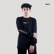 Badger T-shirt Long Sleeve CERTAIN Black - Cotton 24s