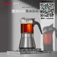 咖啡壺德國simelo摩卡壺雙閥不銹鋼煮咖啡家用高壓油脂咖啡器具電陶爐壺