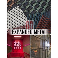 EXPANDED METAL 7507 4 x 6 FT/KAKI Hole: 22 x 57cm Thick 1.5mm for HOME & LIVING FURNITURE FENCING SE