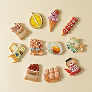 Refrigerator Magnet Simulation Food Refrigerator Sticker Teapot Bread Maker Pizza Creative Food Toy Magnetic Sticker 3d Three-Dimensional Home Decoration Whiteboard Sticker Gift Refrigerator Sticker