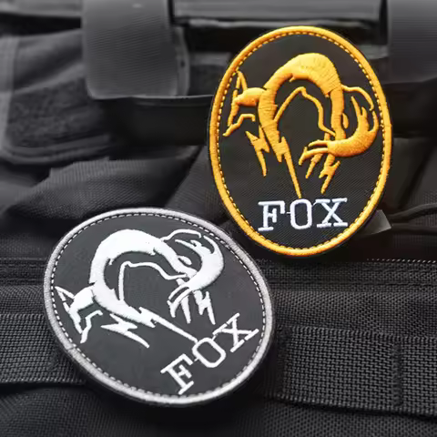 Black Metal Gear Solid MGS FOX HOUND FOXHOUND Ghost Embroidered Patch