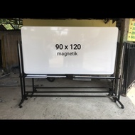 90 x 120 magnetic standing office whiteboard