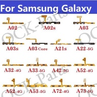ปุ่มปรับระดับเสียง Flex สำหรับ Samsung A02 Galaxy A02S A03 A03S A03 Core A21S A22 A32 A33 A42 A52 A53 A72ปิดเสียงปุ่มเปิด/ปิดคีย์เปิดปิด4G 5G สายเคเบิลงอได้