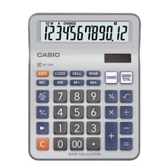 Casio Calculator เครื่องคิดเลข  คาสิโอ รุ่น  DC-12M แบบเงินทอน 12 หลัก สีเทา