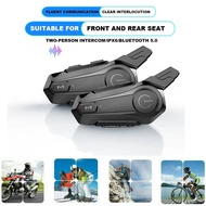 2Pcs Bluetooth Intercom Motorcycle Half Helmet Bluetooth Headset for 2 Rider Intercomunicador Wireless Headset