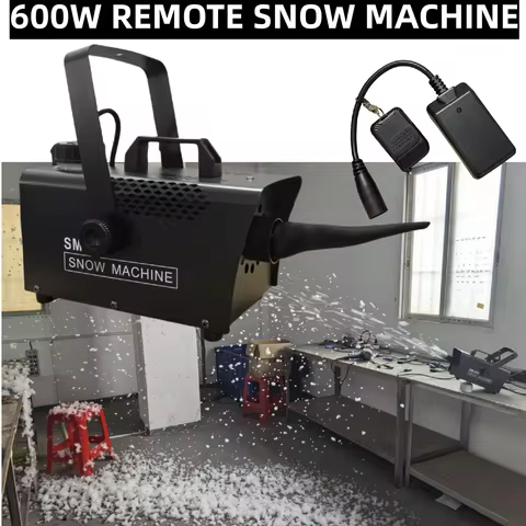 Remote 600W Snow Machine, Remote Snowflake Machine Professional Stage DJ Equipment