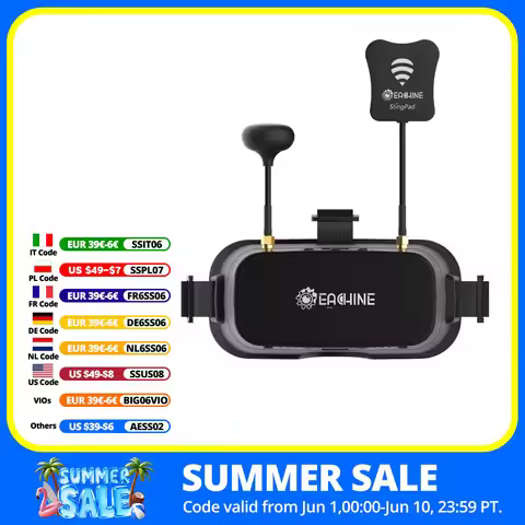 Eachine EV800DM Varifocal 5.8G 40CH Diversity FPV Goggles with HD DVR 3 Inch 900x600 Video Headset B