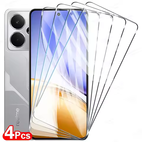 4PCS Screen Protector For Realme 14 12 13 10 11 8 7 9 Pro Plus Note 60 50 Tempered Glass For Realme 