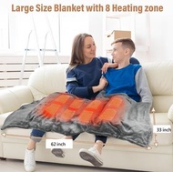 可水洗 USB 電熱毯披肩 熱電加熱斗篷連拉鍊鎖 falckp Washable USB Electric Throw Heated Blanket Shawl Thermal Electric He