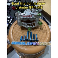 BREMBO GP4-MS TITANIUM CALIPER BOLT BREMBO GP4 CALIPER TITANIUM BOLT BREMBO 4 PISTON GP4MS TITANIUM 