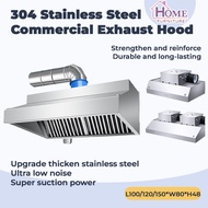 🍁Ready Stock🍁304 Exhaust Hood Commercial Stainless steel range hood kitchen set range hood🍁