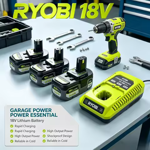 Original RYOBI 18V High Runtime Lithium Battery 6000mAh P104 P103 BPL1840 Freeze Resistant For Yard 