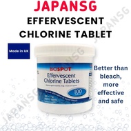 Biospot Effervescent Chlorine Tablets 2.5g NaDCC / 4.72g Per Tablet - 100s for small scale water fea