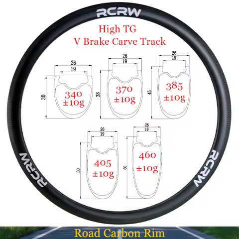 700C SL Road Tubeless Clincher High TG Carving Track V Brake 26mm Wide Carbon Rim 30/38/45/50/60mm D