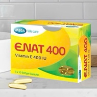 Viên uống ENAT 400 MEGA We care - bổ sung vitamin E ngừa lão hóa Hộp 3 vỉ x 10 viên