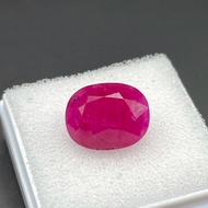 Genuine Burmese Ruby 9.5 Carat Burned Has Natural Flaws.