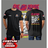 Latest short sleeve fire fighter t-shirt/extinguisher