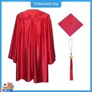 Graduation Cap and Gown Set Academic Dress with Hat and Tassel Kids Graduation Robe Set with Hat V N