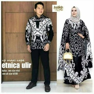 Baju batik couple gamis dewasa model modis anak muda maxi crep diskon