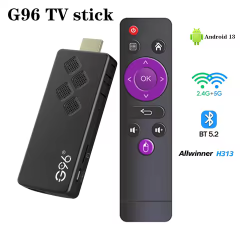 Global Version G96 Q2 TV Stick Android 13.0 4K Allwinner H313 Quad-core G31 MP2 Portable Streaming M