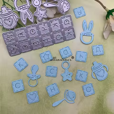 Baby Bottles Metal Cutting Dies Halo Angel Die‑Cuts for Scrapbooking Card Making Paper Craft Embelli