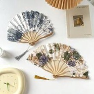 1pc Folding Hand Fan, Wooden Folding Hand Fan, Chinese Style Church Wedding Gift, Vintage Home Decor