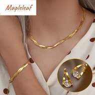 916 Gold Necklace 4mm 20 Inch Blade Necklace Snake Bone Chain Men's Women's Jewelry Gifts