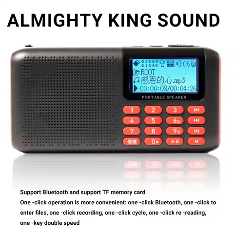R809 Almighty King Wireless Bluetooth Speaker Portable Speaker Digital Song Selection MP3 Player Lea