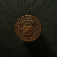 Uang Koij Kuno 1/2 Cent Benggol Nederlandsch-Indie Tahun 1859