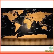National Flag Wu Fang World Map Scratch Map Poster ZJP-M018