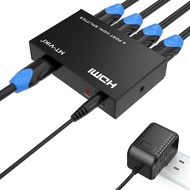 MT-ViKI HDMI Splitter 1 in 4 Out, 1x4 Power HDMI Splitter 4 Ports w/AC Adapter, 4Kx2K@30Hz 3D Full H