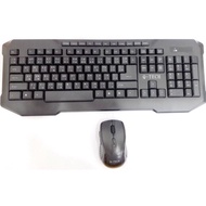 wireless mouse and keyboard 104 keys +11 multimedia function keys  2.4GHz gaming keyboard (Black) Q-TECH KB-218 (สีดำ)
