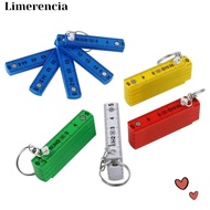 LIMERENCIA Folding Ruler, 0.5m 10-Fold with Keychain Plastic Ruler, Multi Functional Double-sided Sc