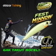 Minnow Lure 8.5cm 7g FEST MINNOW | Long Casting Fishing Bait | Sharp Glow Fishing LureHOOK