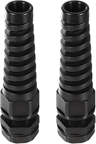 uxcell 2Pcs G3/8" IP68 Cable Gland Waterproof 6-10mm Adjustable Strain Relief Cord Connector Spiral 