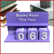 Book Counter Book Sign for Shelf Reading Challenge Number Sign for Display Shelf Writers Holiday Lib